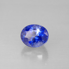 Saphir bleue naturelle coupe ovale, 1,55 ct, VS