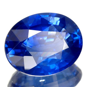 Saphir bleue naturelle coupe ovale, 2,10 ct, VVS-VS