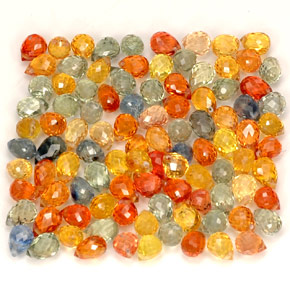 Achetez naturel ct multicolore saphir gems, briolette, en provenance tanzanie (songea) chez gemselect. en stock, livraison internationale!