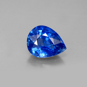 Saphir bleue naturelle en forme de poire, 1,59 ct, VS-SI