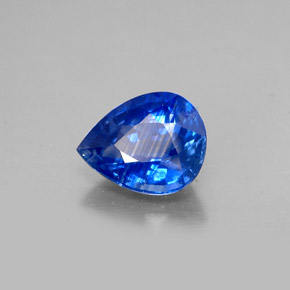 Saphir bleue naturelle en forme de poire, 1,59 ct, VS-SI