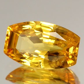 Saphir jaune naturelle forme fantaisie, 2,06 ct, VS-SI