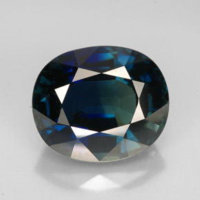 Saphir bleue naturelle coupe ovale, 8,42 ct, VVS