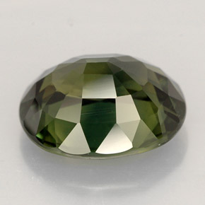 Saphir vert naturelle coupe ovale, 4,55 ct, VS-SI