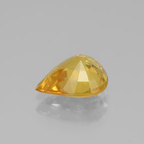 Saphir jaune naturelle en forme de poire, 1,92 ct, VS-SI