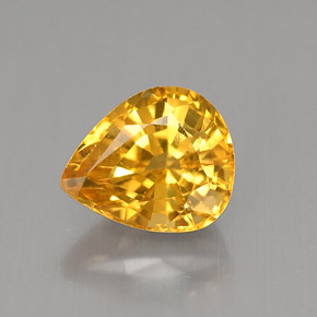 Saphir jaune naturelle en forme de poire, 2,22 ct, VS