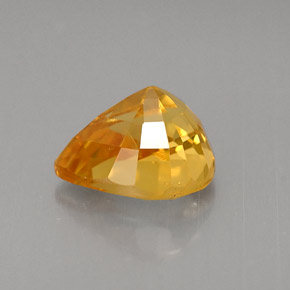 Saphir jaune naturelle en forme de poire, 2,22 ct, VS