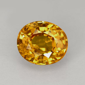 Saphir jaune naturelle coupe ovale, 2,49 ct, VS-SI