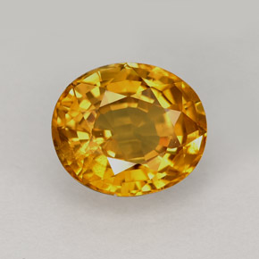 Saphir jaune naturelle coupe ovale, 2,49 ct, VS-SI