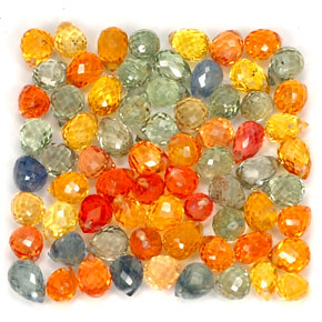 Achetez naturel ct multicolore saphir gems, briolette, en provenance tanzanie (songea) chez gemselect. en stock, livraison internationale!