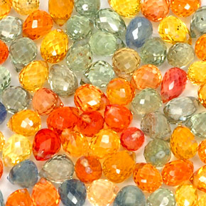 Achetez naturel ct multicolore saphir gems, briolette, en provenance tanzanie (songea) chez gemselect. en stock, livraison internationale!