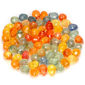 Achetez naturel ct multicolore saphir gems, briolette, en provenance tanzanie (songea) chez gemselect. en stock, livraison internationale!