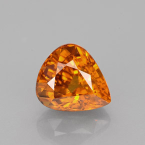 Saphir orange naturelle en forme de poire, 1,94 ct, VS-SI