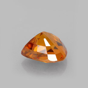 Saphir orange naturelle en forme de poire, 1,94 ct, VS-SI