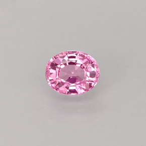 Saphir rose naturelle coupe ovale, 0,58 ct, VS