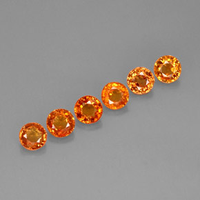 Achetez naturel ct orange saphir gems, coupe roude, en provenance tanzanie (songea) chez gemselect. en stock, livraison internationale!