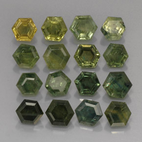 Achetez naturel ct vert saphir gems, forme fantaisie, en provenance thaïlande chez gemselect. en stock, livraison internationale!