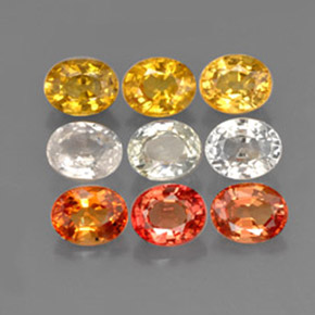 Achetez naturel ct multicolore saphir gems, coupe ovale, en provenance tanzanie (songea) chez gemselect. en stock, livraison internationale!