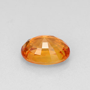 Saphir orange naturelle coupe ovale, 1,25 ct, VVS-VS