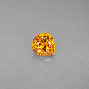 Saphir orange naturelle en forme de poire, 0,99 ct, VVS-VS