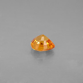 Saphir orange naturelle en forme de poire, 0,99 ct, VVS-VS