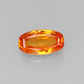 Saphir orange naturelle coupe coussin, 0,90 ct, VVS-VS