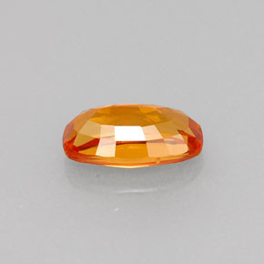 Saphir orange naturelle coupe coussin, 0,90 ct, VVS-VS