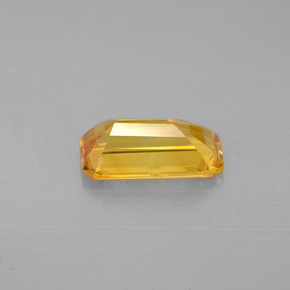 Saphir jaune naturelle taille émeraude, 2,17 ct, VS-SI