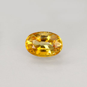 Saphir jaune naturelle coupe ovale, 0,99 ct, VVS