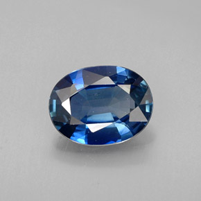 Saphir bleue naturelle coupe ovale, 1,07 ct, VS-SI