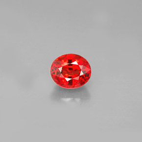 Saphir orange naturelle coupe ovale, 0,99 ct, VS