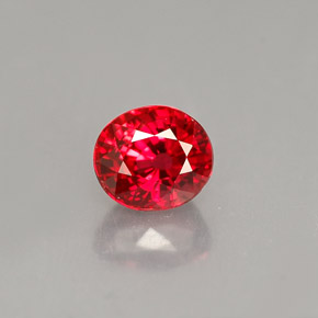 Saphir orange naturelle coupe ovale, 0,99 ct, VS