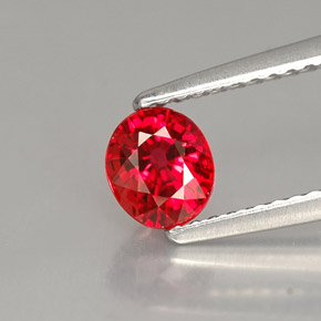 Saphir orange naturelle coupe ovale, 0,99 ct, VS