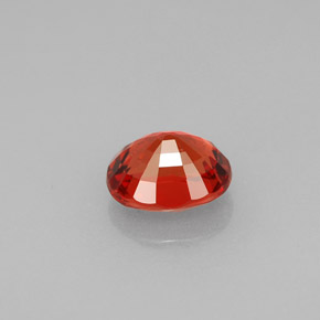 Saphir orange naturelle coupe ovale, 1,19 ct, VS