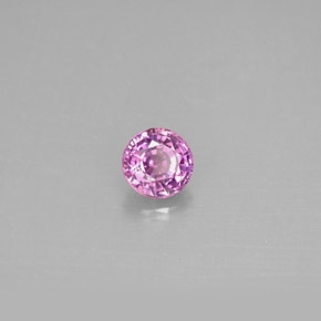 Saphir violet naturelle coupe roude, 0,56 ct, VS-SI
