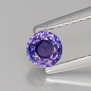 Saphir violet naturelle coupe roude, 0,40 ct, VVS-VS