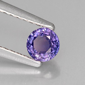 Saphir violet naturelle coupe roude, 0,40 ct, VVS-VS