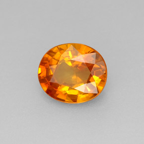 Saphir orange naturelle coupe ovale, 1,16 ct, VS-SI