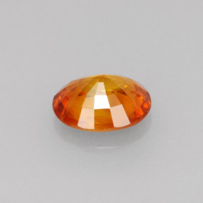 Saphir orange naturelle coupe ovale, 1,16 ct, VS-SI