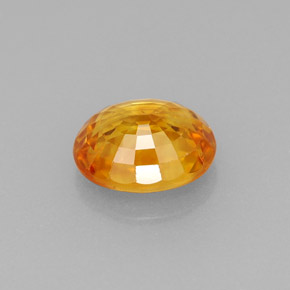 Saphir orange naturelle coupe ovale, 1,41 ct, VS