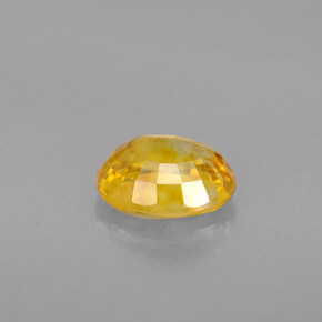 Saphir jaune naturelle coupe ovale, 1,33 ct, VVS-VS