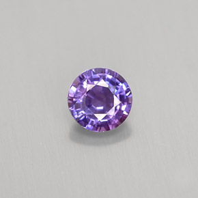 Saphir violet naturelle coupe roude, 0,52 ct, VS-SI