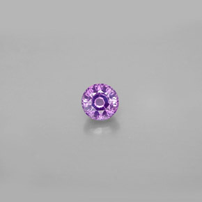 Saphir violet naturelle coupe roude, 0,47 ct, VS