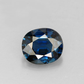 Saphir bleue naturelle coupe ovale, 0,85 ct, VS
