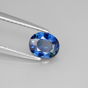 Saphir bleue naturelle coupe ovale, 0,79 ct, VS