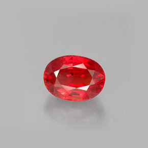 Saphir orange naturelle coupe ovale, 1,14 ct, VS