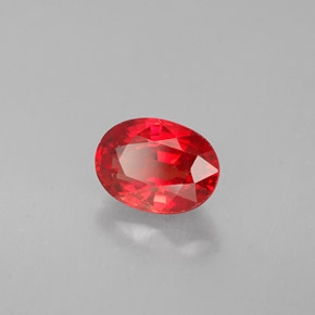 Saphir orange naturelle coupe ovale, 1,14 ct, VS