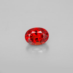 Saphir orange naturelle coupe ovale, 0,86 ct, VS