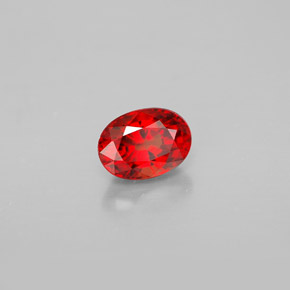 Saphir orange naturelle coupe ovale, 0,86 ct, VS