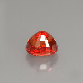 Saphir orange naturelle coupe ovale, 1,10 ct, VS-SI